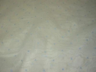~1 4/8 YDS~SHEER POLKA DOTS EMBROIDERED SHEER DRAPERY FABRIC FOR LESS~ - Image 1 of 3