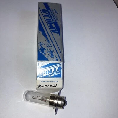 BSW Photo 7V .20A LIGHT BULB Apollo Audio Visual Projection Lamp New In Box - Image 1 of 3