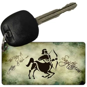 Sagittarius Novelty Metal Aluminum Key Chain License Plate Tag Art - Picture 1 of 1
