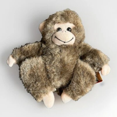 Vintage K&M International Little Brown Monkey 6" Plush Stuffed Animal Toy Rare - Image 1 of 4