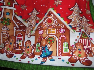 姜饼工厂棉织物面板 23 英寸 x 43 英寸 — 第 1/4 张图片