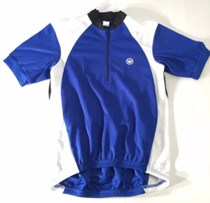 Canari Hammer Cycling Jersey Men's Medium S/S Blue/Black/White Half Zip - Picture 1 of 10