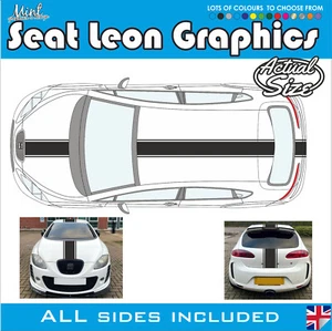 Calcomanías Seat León OTT Viper Stripes FR Cupra Ibiza Pegatinas Gráficos 012 - Imagen 1 de 4
