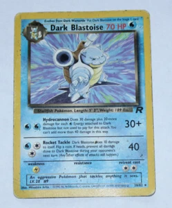 Rare Dark Blastoise Team Rocket Holo Rare 3/82 Pokemon Card - Foto 1 di 2