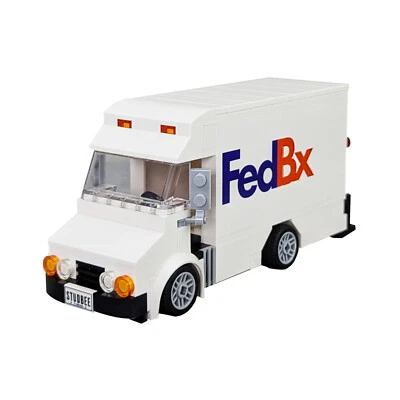 NEW - FedBx Delivery Truck - City Park - Brick Set - City AddOn - Building Set - Image 1 of 4