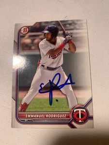 Emmanuel Rodriguez Signed Card Minnesota Twins IP Auto - Picture 1 of 1