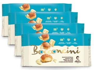4X Matilde Vicenzi Bocconcini  Pasta Sfoglia con Latte e Cioccolato Bianco 100g - Picture 1 of 4
