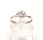 9ct White Gold Ring Brilliant Cut White Solitaire Cubic Zirconia Hallmarked 