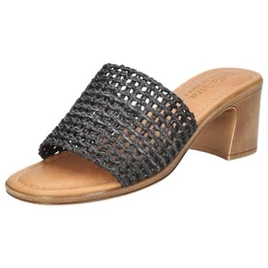 Bella Vita Made in Italy Women's Eni-Italy Heeled Sandal Black/Pewter Size 9.5 N - Picture 1 of 6
