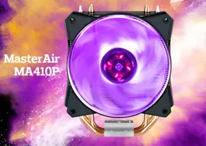 Cooler Master MASTERAIR MA410P RGB LED Heatsink CPU Cooler LGA1150/1151/2066 AM4 - Picture 1 of 8