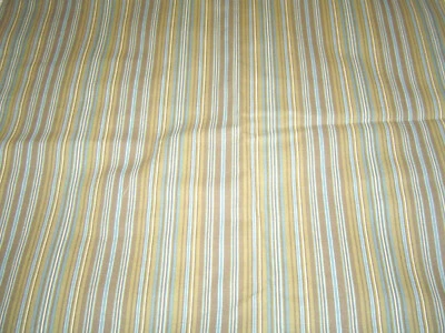 Dark Taupe and Dark Turquoise Pin Stripes Upholstery Fabric -C - Image 1 of 3