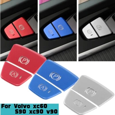 Pegatina electrónica de aleación con botón de freno de mano para Volvo XC60 S90 XC90 S60 Foto 1 de 4
