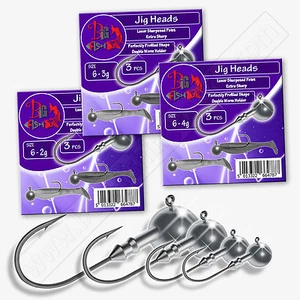 Jig Heads Größe 6 2g-4g SCHARFE Haken Hecht Drop Shot Barsch Angeln Tackle weicher Köder - Bild 1 von 1