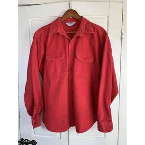 Camicia vintage Five Brother flanella uomo 17 17,5 XL rosso ranch camoscio unione made USA - Foto 1 di 17