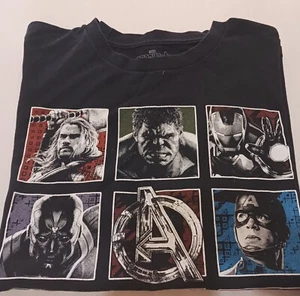 Marvel The Avengers Assemble Pictures Officially Licensed Black T-Shirt - Picture 1 of 5