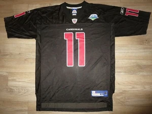 Larry Fitzgerald Arizona Cardinals Super Bowl Reebok Black Out NFL Jersey XL - Picture 1 of 3