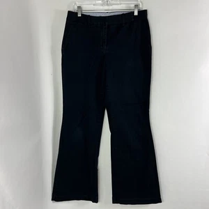 Tommy Hilfiger Pants Women's Size 8 Bootcut Black Chino Mid Rise Stretch - Picture 1 of 13