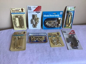 Mixed Lot Of 8 Vintage NOS 1980s Fortress Belwith Steel Chain Door Guard - Picture 1 of 9