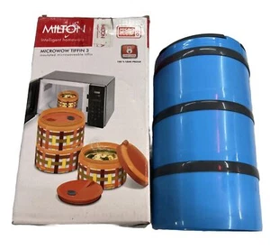 Hamilton Milton Microow Tiffin 3 Insulated Microwavable 100% Auslaufsicher Blau - Bild 1 von 2