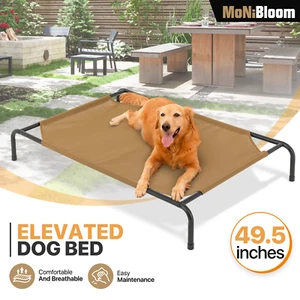 49" Elevated Dog Beds Cooling Waterproof Raised Pet Camping Bed Breathable Mesh - Picture 1 of 11