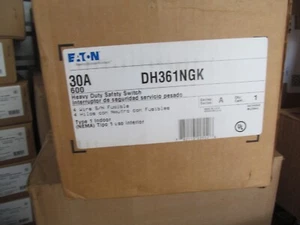 Interruptor de desconexión de alta resistencia fusible eaton dh361ngk 3 unidades 30a 600v. 5-izquierda b-300 - Imagen 1 de 3