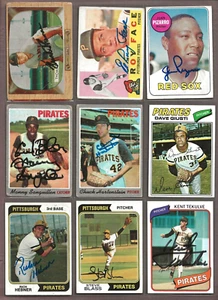 Pittsburgh Pirates Lot of (9) Vintage Autograph Auto Signed Baseball Cards MLB - Picture 1 of 2