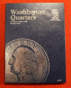 1988-1998 Washington Quarter Whitman carpeta libro 22 monedas circuladas sin plata - Imagen 1 de 5