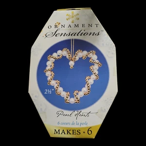 Ornament Sensations ~ Perlenherzen ~ Weihnachtsschmuck Bastelset in Box - ergibt 6 - Bild 1 von 3