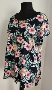 FatFace Ladies Short Sleeve Floral Top Size 18 - Picture 1 of 15