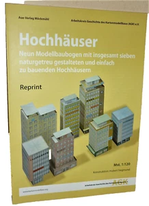 + Kartonmodellbau 7 HOCHHÄUSER Bastelbogen Reprint - Bild 1 von 2