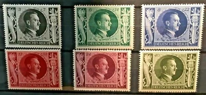 Germany Third Reich 1943 MNH - Hitler's 54th Birthday - Mi-844-849 Sc 231-236 - Picture 1 of 3