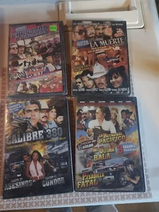 Narco Peliculas Mexicanas Lote De 4 Originales Norteno Corridos Sealed New... - Imagen 1 de 6