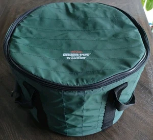 Estuche de transporte de viaje aislado para olla de cocción lenta Rival Crock Pot verde redondo 14 X 10 - Imagen 1 de 9