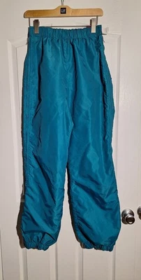 Pantalones de esquí vintage Columbia para mujer talla L verde azulado púrpura cremallera completa pierna impermeables  Foto 1 de 4