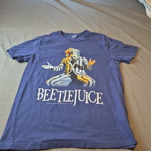 Beetlejuice Old Navy Graphic Short Sleeve T shirt Blue Mens M Not Vintage - Picture 1 of 17