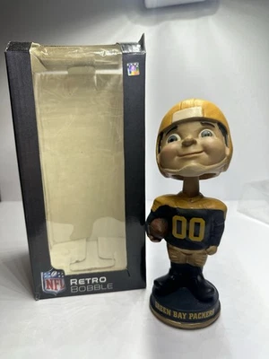 Green Bay Packers RETRO BOY NFL Bobblehead FOCO Bart Starr Brett Favre Foto 1 de 4