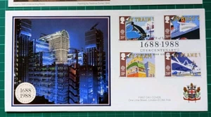 1988 Europa Transport & Communications CoverCraft Lloyds of London FDC 1688-1988 - Picture 1 of 3