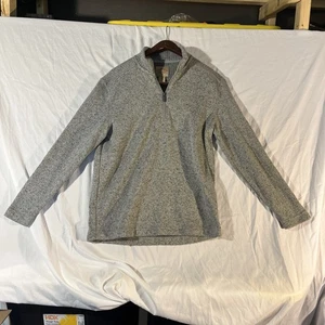 TELLURIDE CLOTHING CO Men's Gray 1/4 Zip High Neck Heavyweight Sweater Sz Medium - Picture 1 of 4