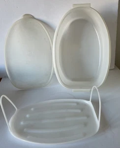 Vintage Tupperware 'Roast Flavor Saver' Turkey Chicken Ham Container, Lid & Tray - Picture 1 of 4