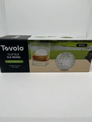 New! Tovolo Golf Ball Ice Cube Maker Molds Set Of Three - Image 1 of 4