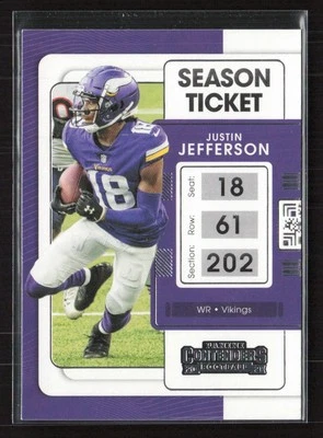 2021 Panini Contenders #63 Justin Jefferson Minnesota Vikings (T) - Image 1 of 2