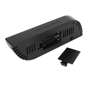 LED Mirror Clock USB Plug In AAA Battery Backup Snooze Digital Alarm Clock With✈ - Picture 1 of 12