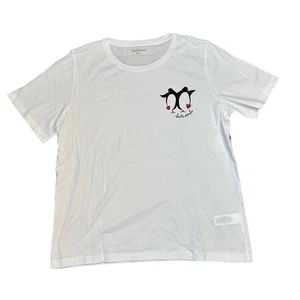 Kate Spade Dancing Penguins Tee Large Fresh White T-Shirt - Bild 1 von 5