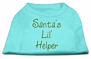 Santa's Lil' Helper Screen Print Dog Cat Pet Puppy Christmas Shirt - Picture 1 of 13