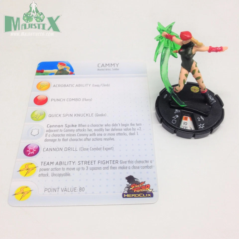 Heroclix Street Fighter Set Cammy #009 ¡Figura común con tarjeta! Foto 1 de 1
