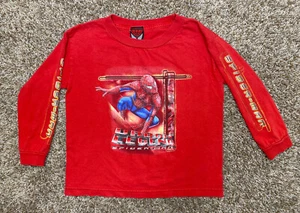 Y2K Spiderman Shirt Youth Sz Small Red Long Sleeve Urban Legend Promo VTG 2002 - Picture 1 of 10