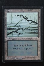 Magic The Gathering MTG BASIC SWAMP #1 Beta MP Moderately Played