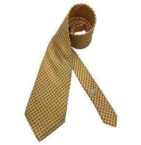 DUNHILL Orange/Yellow Tartan Silk LUXURY Tie ITALY - Picture 1 of 5