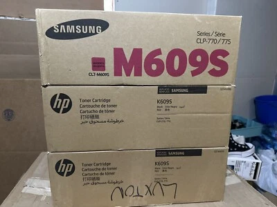 CLT-K609S, M609S New Genuine Samsung / HP Black Toner CLP-770 775 series 3 LOT — 第 1/3 张图片
