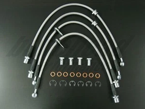 Techna-Fit Stainless Steel Braided Brake Lines for 2002-2007 Subaru Impreza WRX - Picture 1 of 6